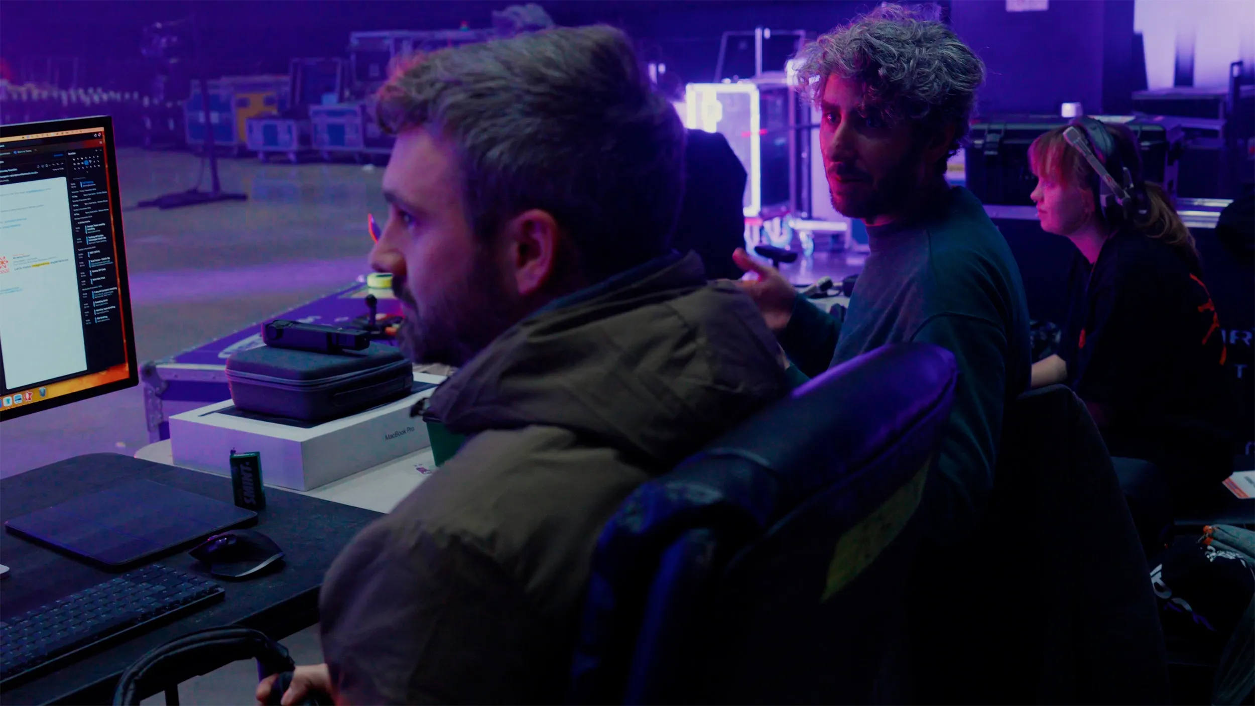 Zak and Steve in rehearsals