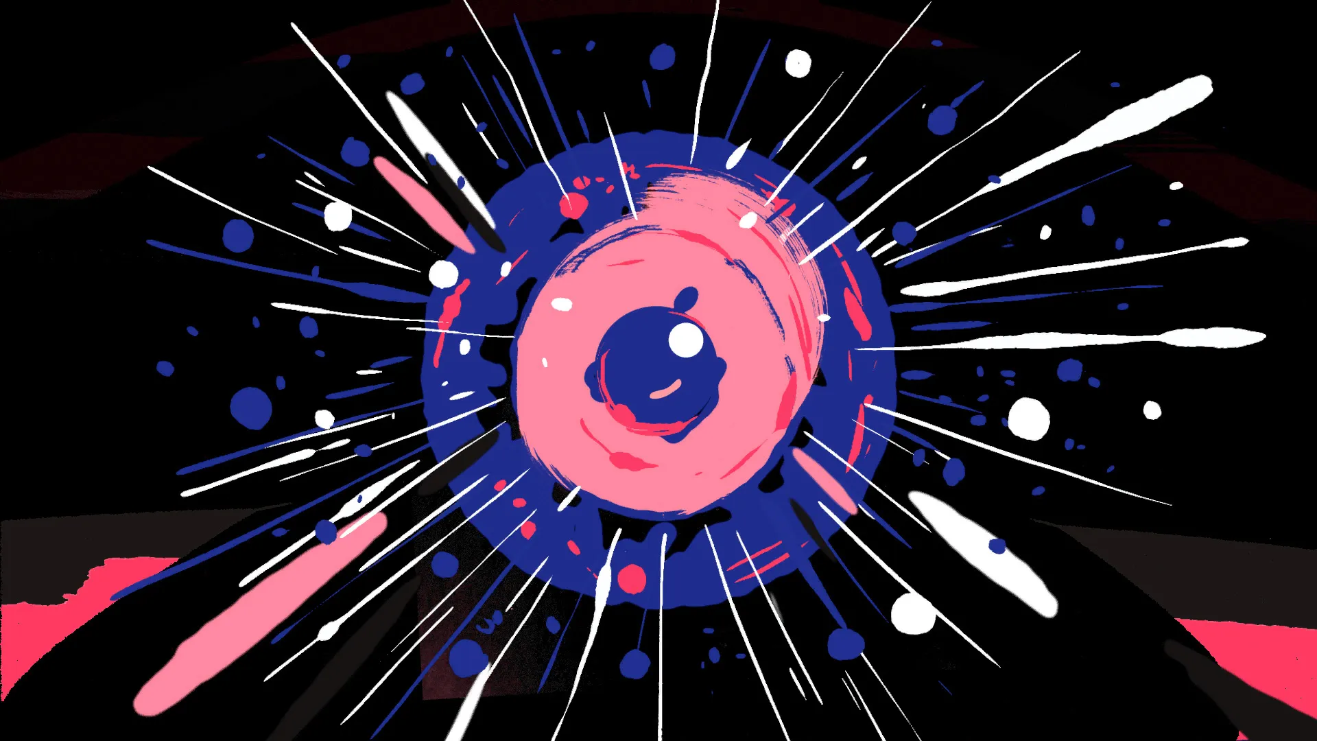 Show visuals, hand-animated style