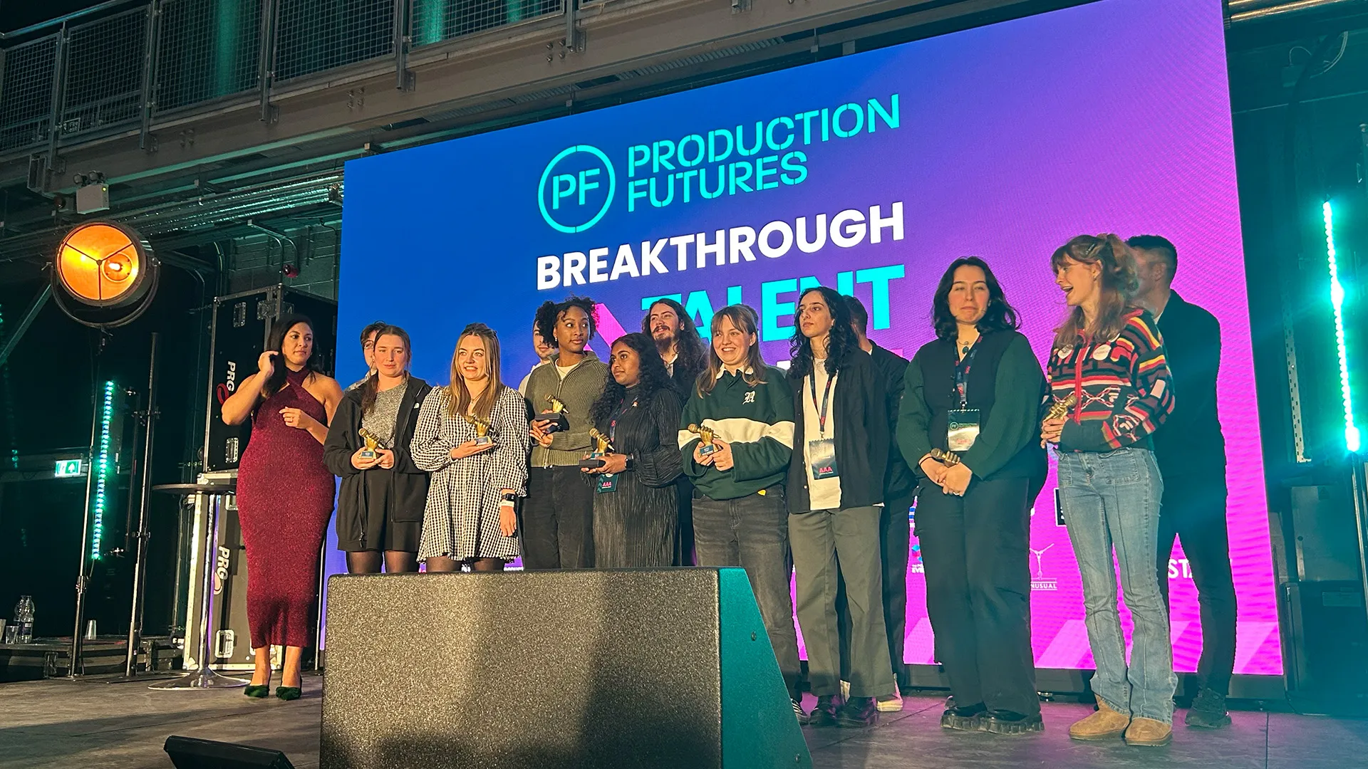 Holly at the Production Futures Breakthrough Talent Awards