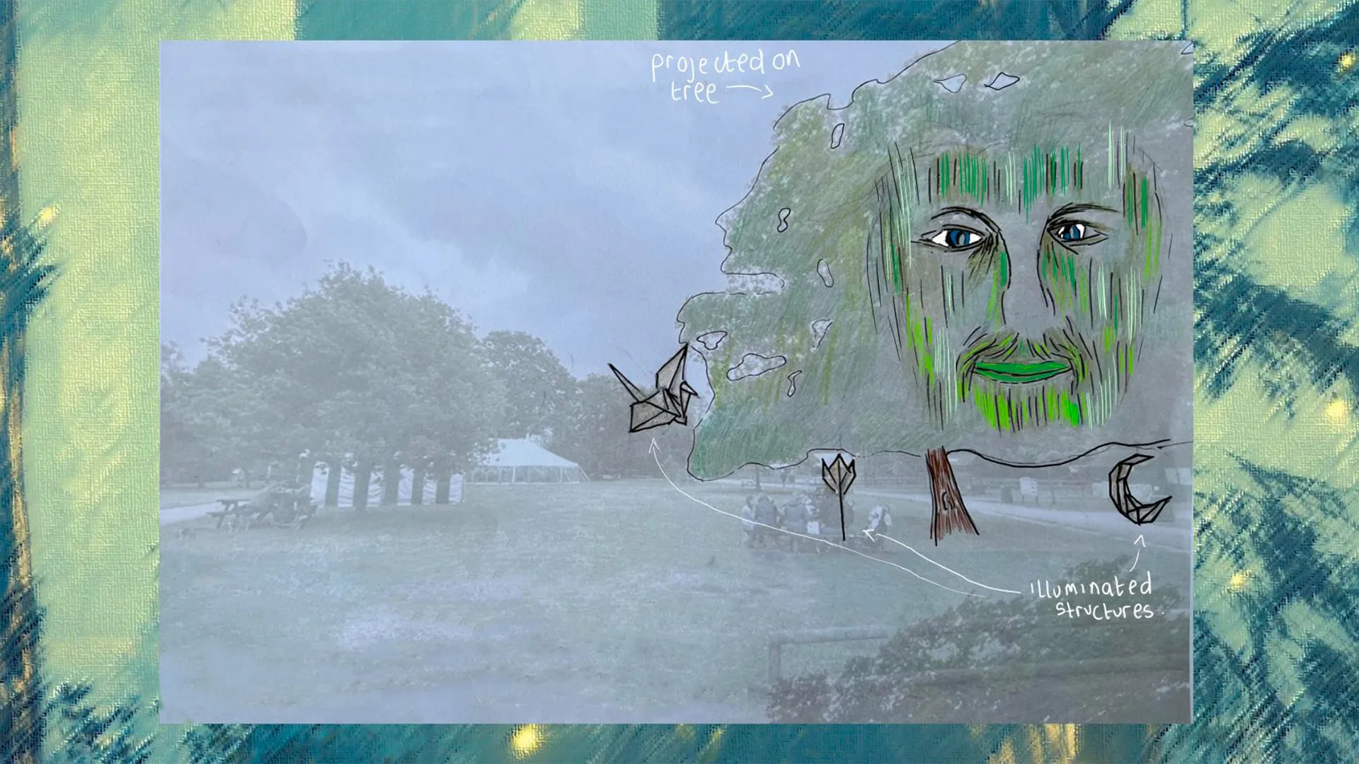 Initial concept sketch for the Illuminova trail