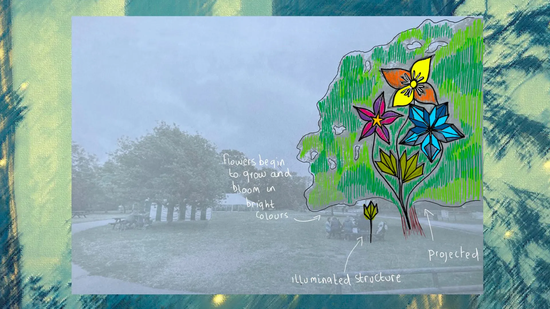 Initial concept sketch for the Illuminova trail