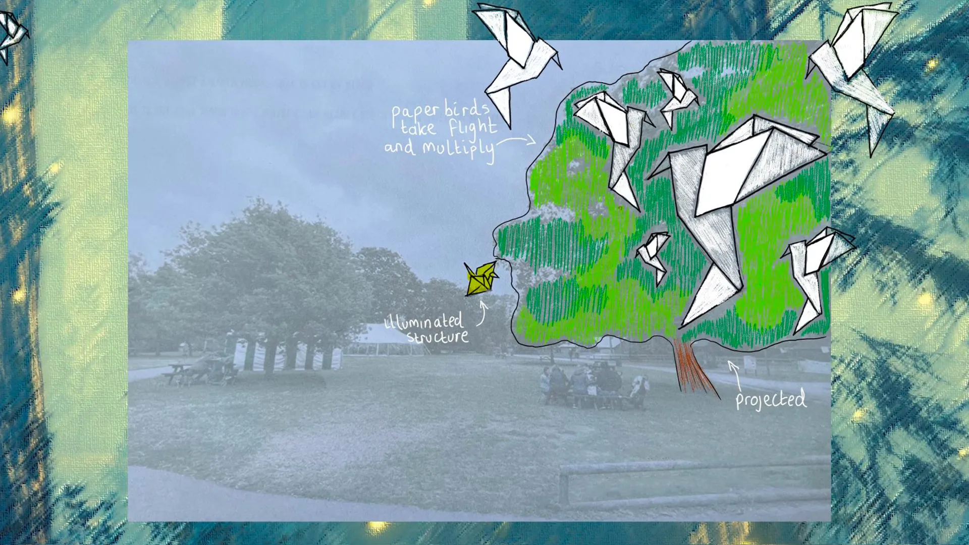 Initial concept sketch for the Illuminova trail