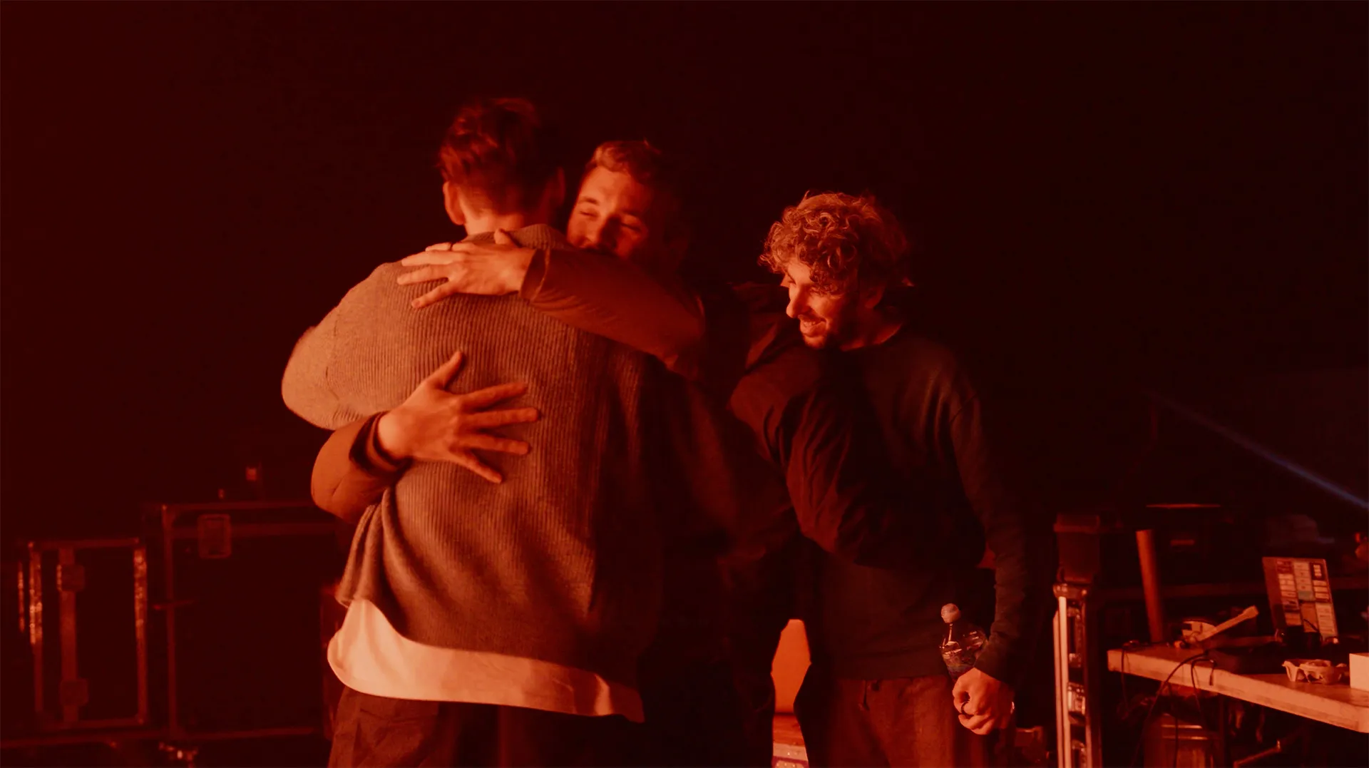 An embrace between Zeal and artist Barry Can't Swim